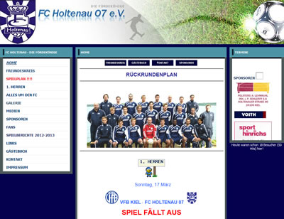 FC Holtenau 07 Webseite