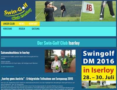 Swin-Golf Club Iserloy Verein Webseite